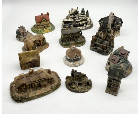 A collection of model cottages and scenes including Danbury Mint, David Winter etc.