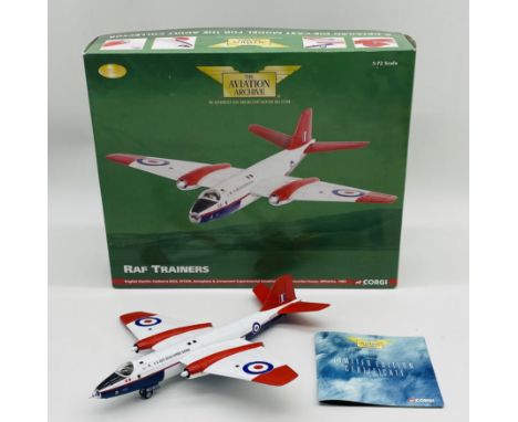A boxed limited edition Corgi "The Aviation Archive" detailed die-cast model military plane (1:72 Scale) of RAF Trainers, Eng