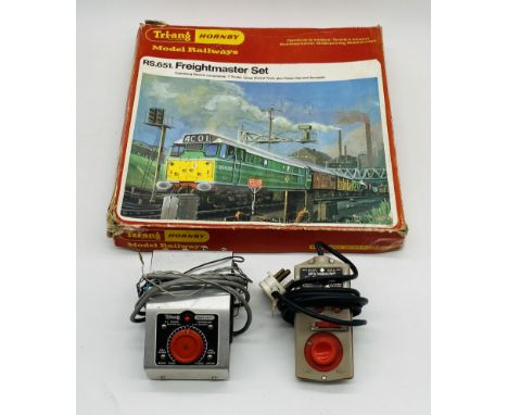 A boxed Tri-ang Hornby Model Railways OO gauge Freightmaster Set (RS651) comprising of a British Railways Electric-Deisel loc