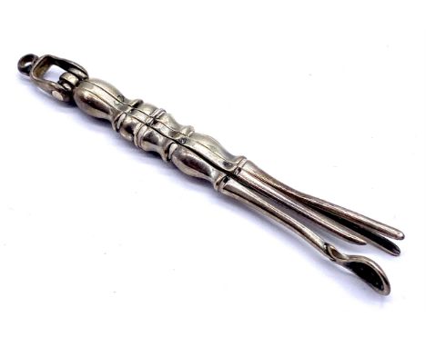 A Sterling silver cocktail/opium set of tools