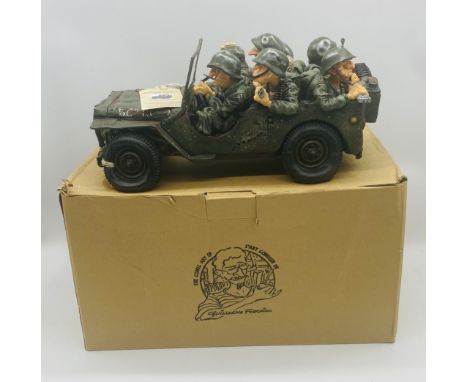 A boxed limited edition The Comic Art of Guillermo Forchino Collectors Series "Military Jeep" - Numbered 1938 of 5000