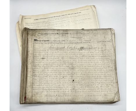 A large manuscript record of the apportionment of rent charge for the parish of Chard from the year 1842 containing the land 