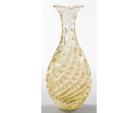   Seltene "Incrociato oro"-Vase von Flavio Poli  Seltene "Incrociato oro"-Vase von Flavio Poli    Seltene "Incrociato oro"-Va