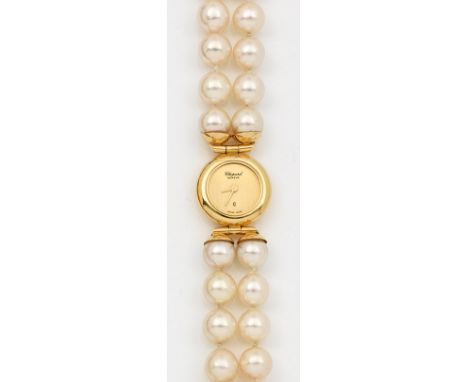   Chopard-Schmuckarmbanduhr  Chopard-Schmuckarmbanduhr    Chopard-Schmuckarmbanduhr    Gelbgold, gest. 750. Zweireihiges Armb