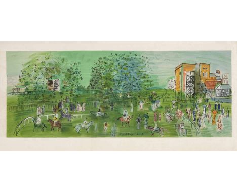   Raoul Dufy  Raoul Dufy    Raoul Dufy    (1877 Le Havre - 1953 Forcalquier)   "Ascot". Originaltitel   Farblithographie/Arch