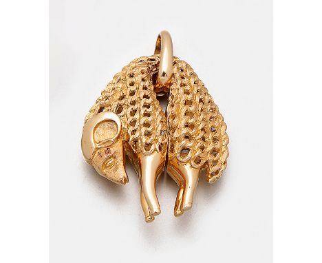   Anhänger von Cartier  Anhänger von Cartier    Anhänger von Cartier    aus der Kollektion "Toison d'Or". Gelbgold, gest. 750
