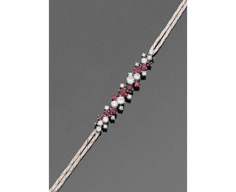   Rubin-Brillant-Armband aus den 60er Jahren  Rubin-Brillant-Armband aus den 60er Jahren    Rubin-Brillant-Armband aus den 60
