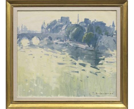  Paul Anderbouhr  Paul Anderbouhr    Paul Anderbouhr    (1909 Paris - 2006 Casablanca)   "Matin au bord de la Seine" (Morgen