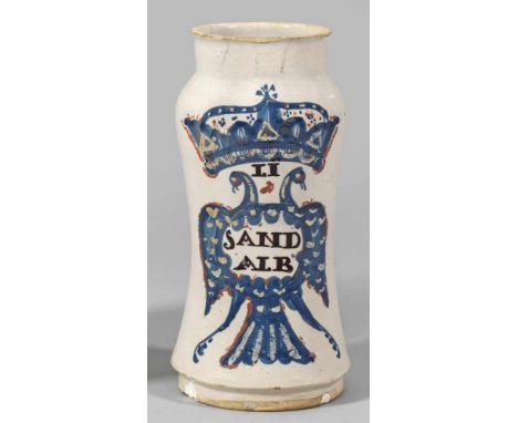   Albarello-Apothekengefäß mit Doppeladler  Albarello-Apothekengefäß mit Doppeladler    Albarello-Apothekengefäß mit Doppelad