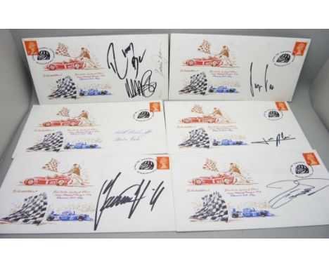 British Grand Prix first day covers, including Eddie Jordan and Damon Hill