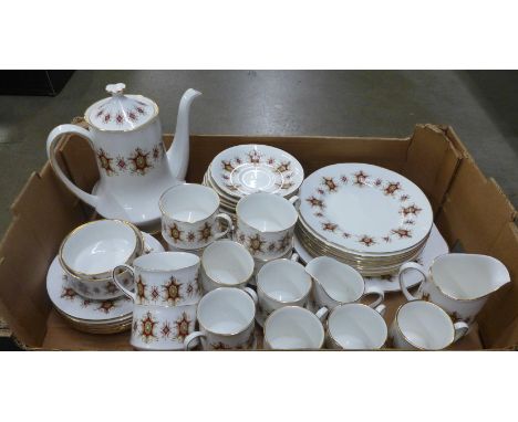 A Paragon Flamenco pattern china tea and coffee service **PLEASE NOTE THIS LOT IS NOT ELIGIBLE FOR IN-HOUSE POSTING AND PACKI