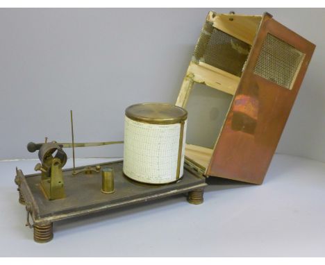 An Edwardian marine copper thermograph 