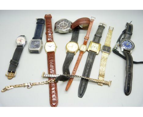 A collection of watches including Bulova and Rotary 