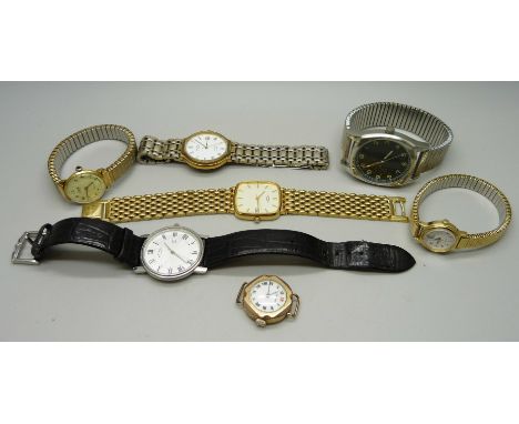 A collection of lady's and gentleman's wristwatches including Limit and Rotary 