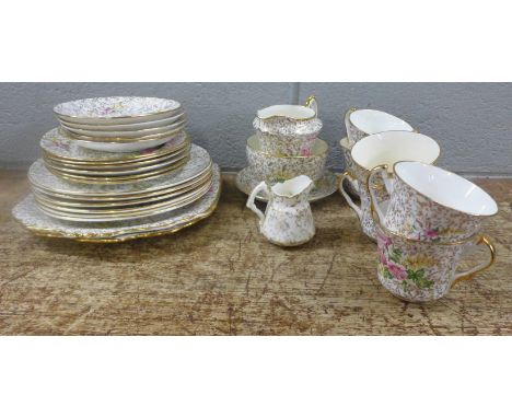 A Denry decorative chintz china tea service **PLEASE NOTE THIS LOT IS NOT ELIGIBLE FOR IN-HOUSE POSTING AND PACKING** 