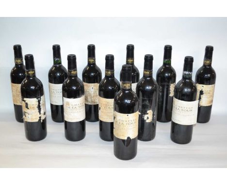 Twelve bottles of 1996 Chateau de La Tour, Reserve du Chateau, Bordeaux