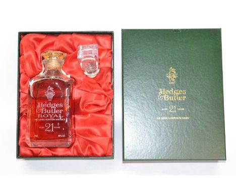 Hedges &amp; Bulter De Luxe Scotch Whisky, Aged 21 Years, 70cl, cased
