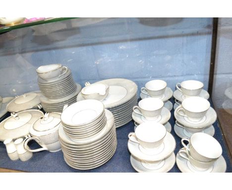 An extensive Noritake dinner service and tea service in the Damask pattern comprising twelve dinner plates, side plates, two 