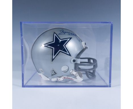 Riddell miniature, 3 5/8", autographed by the former running back in blue sharpie. Tri-Star Productions, INC. Certificate of 