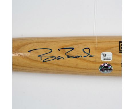 Limited Edition Commemorative MVP Barry Bonds Bat personally signed. This item has been verified by Global Authentication Inc