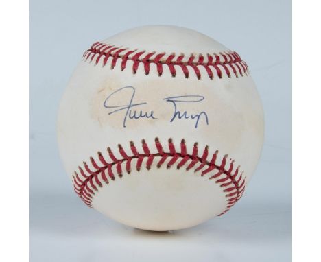 This is an official National League baseball signed in blue ink by Hall of Famer Willie Mays. Certificate of Authenticity fro