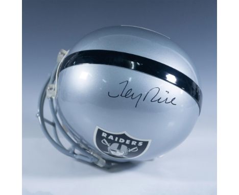 Full-size, authentic Pro Line helmet that is a size Large and autographed by the former wide receiver in black sharpie. Conso