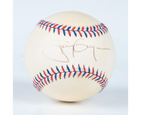 This is an official All-Star Game baseball signed by Hall of Famer Tony Gwynn. Certificate of Authenticity from Just Rookies 