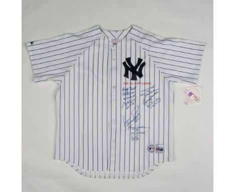New York Yankees 1980 A.L. East Champions Major League Baseball Jersey, hand signed by 12. Those hall of fame are Reggie Jack