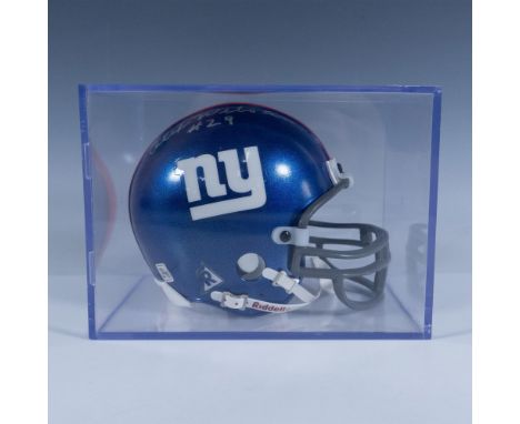 Riddell miniature, 3 5/8", autographed by the former full/running back in silver sharpie. Thrill of Victory Certificate of Au