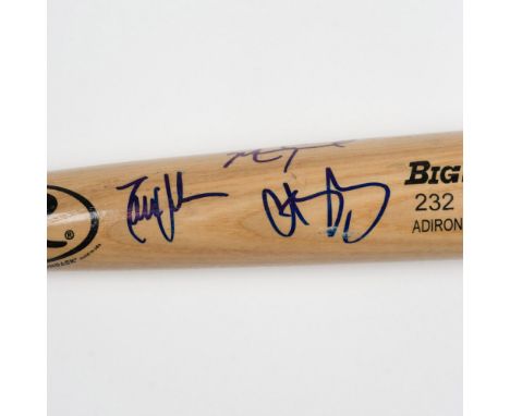Rawlings Big Stick Bat was personally signed by Red Sox players Manny Ramirez, Curt Schilling, and David Ortiz. Certificate o