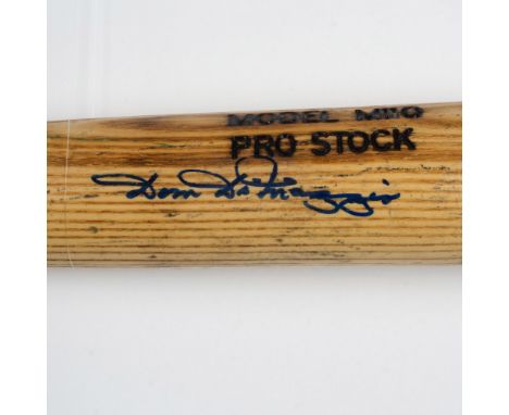 Genuine Model M110 Pro Stick 125 Louisville Slugger bat signed by Dom DiMaggio. 9 SQ handwritten at the end of the bat. Certi
