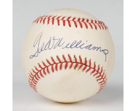 Official American League Baseball signed by Ted Williams. Certificate of Authenticity from Madison Sports Management Inc. Thi