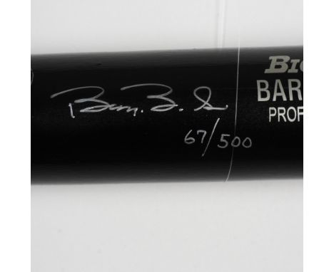 Black Rawlings Big Stick Bat was personally signed by Barry Bonds. Certificate of authenticity from Goldin Sports Marketing a
