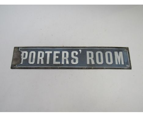 An enamel door plate - Porters Room