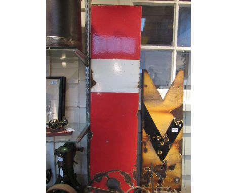 An enamel home signal arm, some chips to the enamel