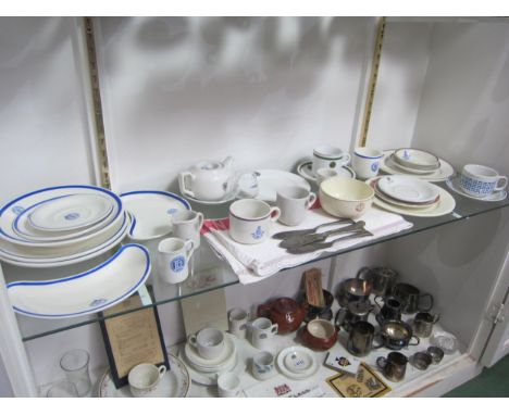 A quantity of Rhodesia (modern day Zimbabwe) railway china and plated ware including cups, saucers, plates etc, also includin