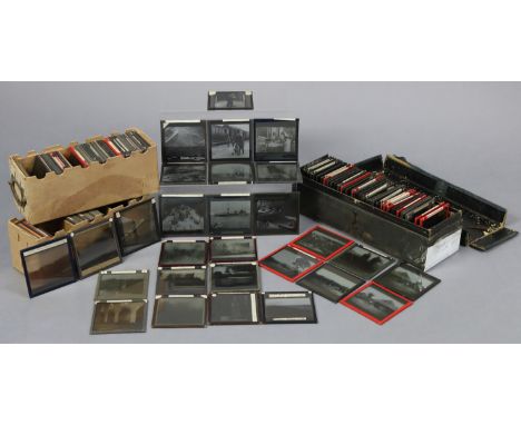 A collection of assorted late 19th/early 20th century magic lantern slides.