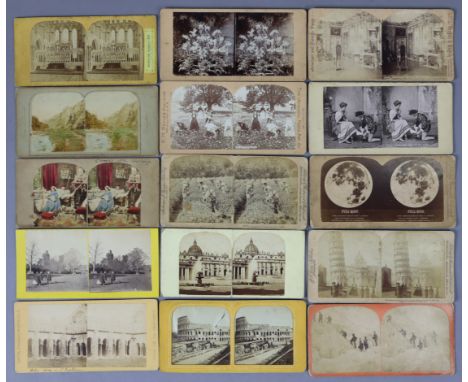 Approximately three hundred various vintage stereoview cards.