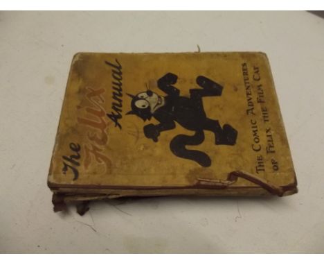 "The Felix Annual, The Comic Adventures of Felix the Film Cat." 96 pp comp, 1 col plt, orig col bds, lacks backstrip, 4to, da