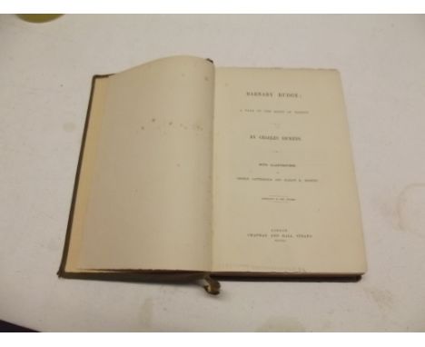 CHARLES DICKENS. "Barnaby Rudge, A Tale of the Riots of Eighty." 1st edn, illus by George Cattermole & Hablot K. Browne comp,