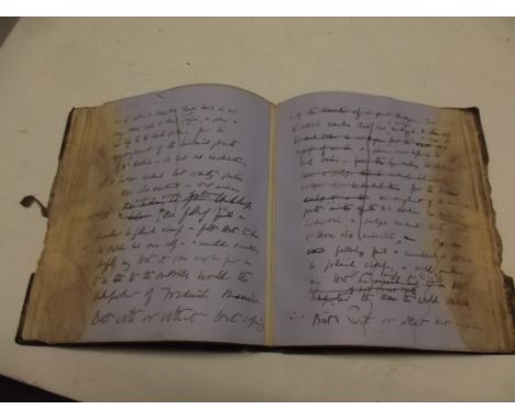 CHARLES KINGSLEY. 56 page manuscript sermon by Dean Stanley. titled in gilt on cover " M.S. sermon on Canon Kingsley by Dean 