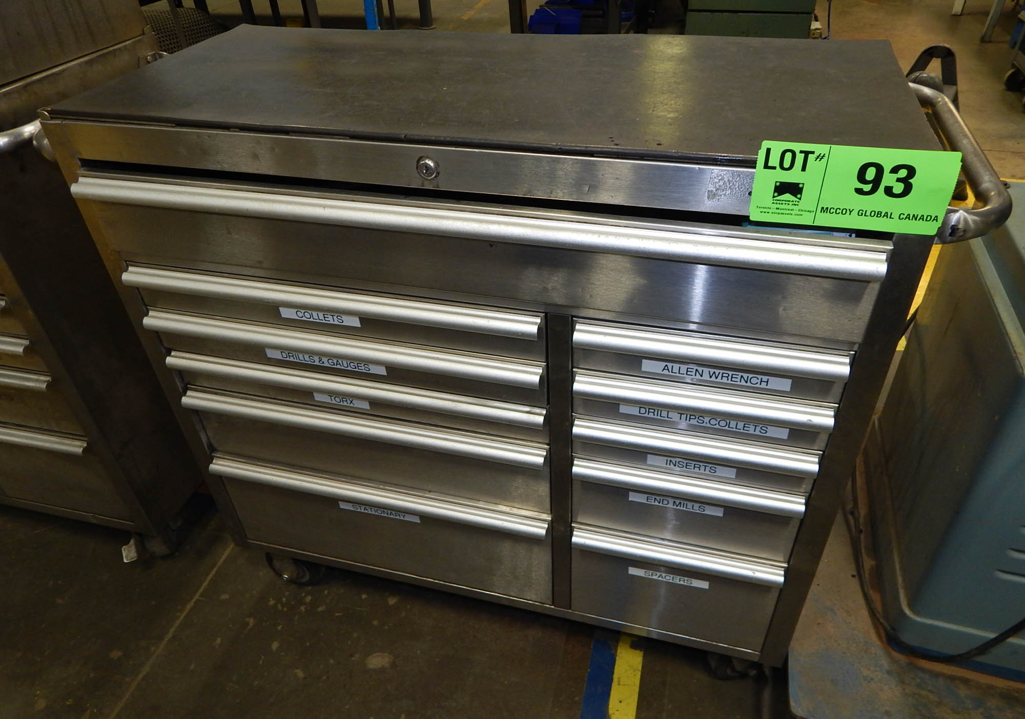 QUALITY CRAFT STAINLESS STEEL ROLLING TOOL BOX