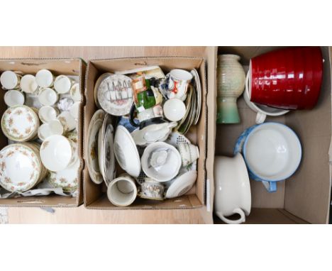 A Sutherland china part tea service, with assorted ceramics and bowls etc (3 boxes)