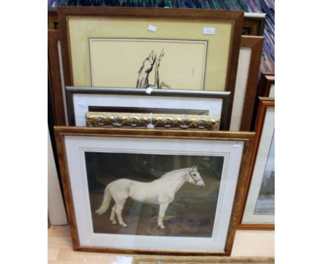 A collection of pictures and photo prints including Picasso etc