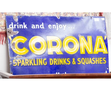 A Corona enamel sign 