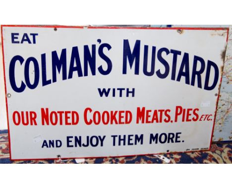 Colmans mustard enamel sign