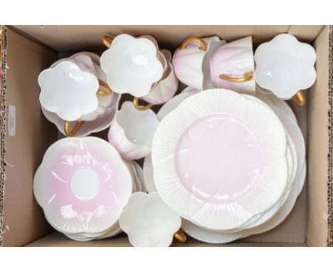A Foley China part tea service comprising of twelve saucers, eleven cups, twelve plates etc