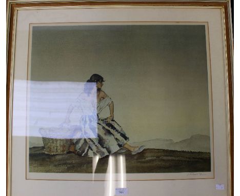 A William Russel Flint, singed colour print, 'Griselda', framed


