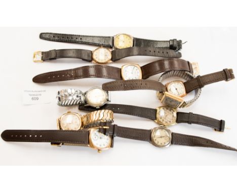 A parcel of assorted vintage wristwatches, to include Waltham, Junghans, Everite etc 