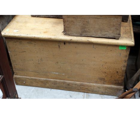 A large Victorian pine chest containing various tools